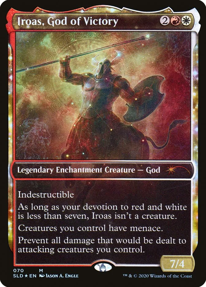 2019 Secret Lair Drop Iroas, God of Victory mythic #70 mythic card image