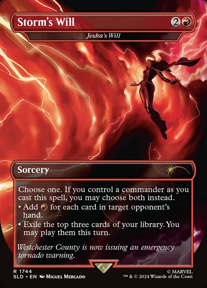 2019 Secret Lair Drop Jeska's Will #1744 rare card image