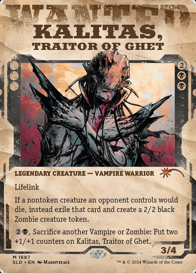 2019 Secret Lair Drop Kalitas, Traitor of Ghet #1687 mythic card image