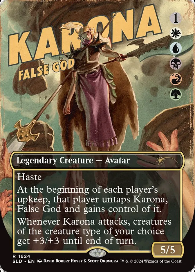 2019 Secret Lair Drop Karona, False God #1624 rare card image