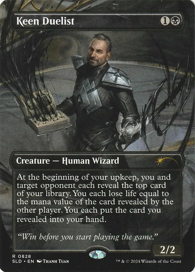 2019 Secret Lair Drop Keen Duelist #828 rare card image