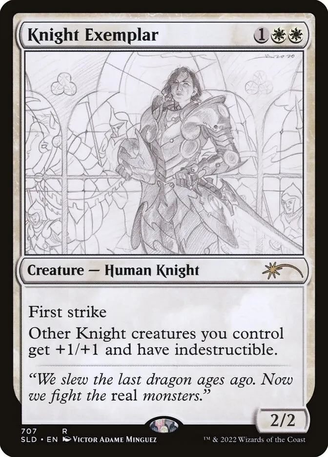 2019 Secret Lair Drop Knight Exemplar #707 rare card image