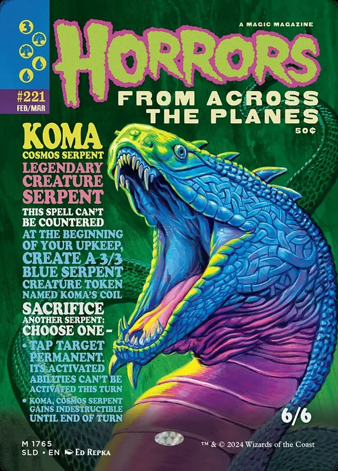 2019 Secret Lair Drop Koma, Cosmos Serpent #1765 mythic card image