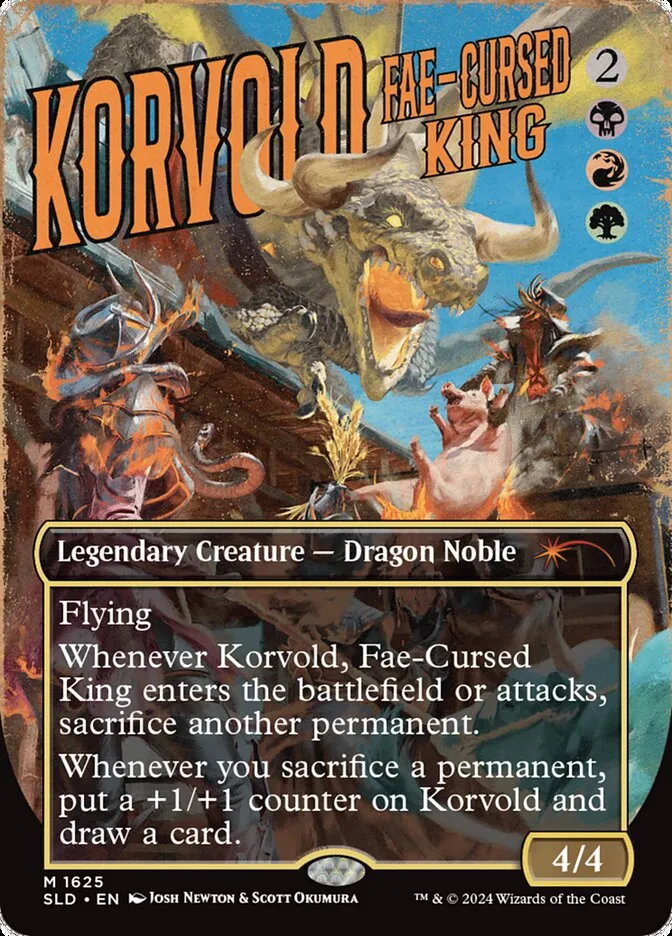2019 Secret Lair Drop Korvold, Fae-Cursed King #1625 mythic card image
