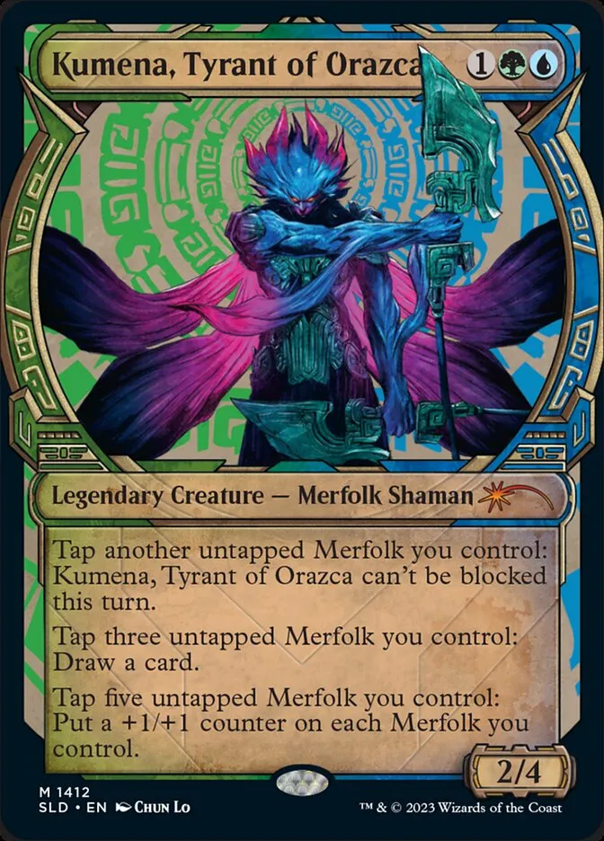 2019 Secret Lair Drop Kumena, Tyrant of Orazca #1412 mythic card image