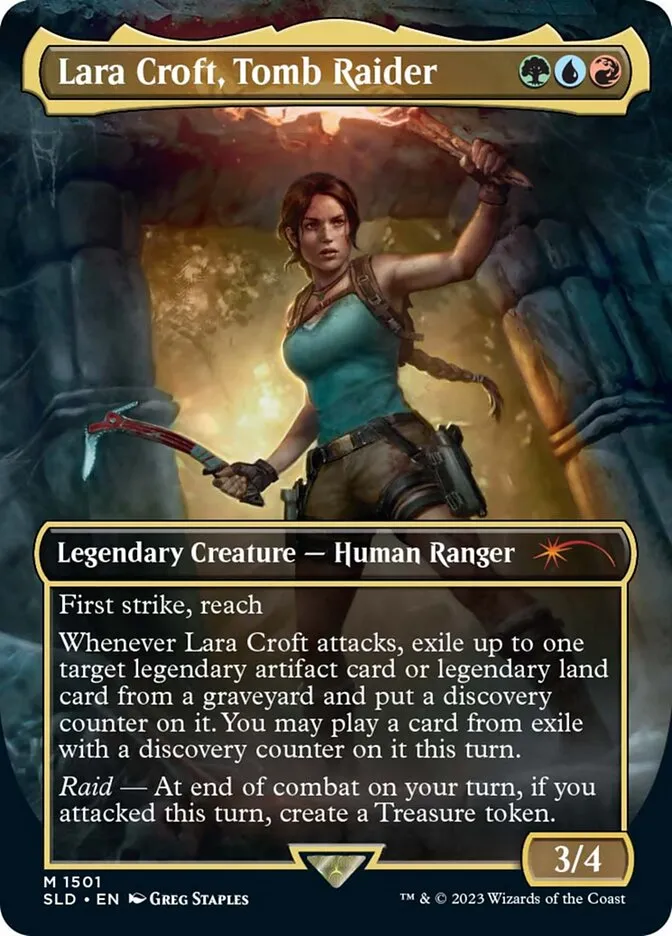 2019 Secret Lair Drop Lara Croft, Tomb Raider #1501 mythic card image