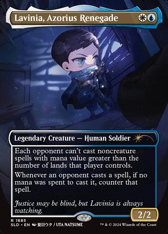 2019 Secret Lair Drop Lavinia, Azorius Renegade [Rainbow Foil] rare #1685 rare card image