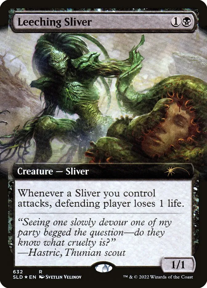 2019 Secret Lair Drop Leeching Sliver #632 rare card image