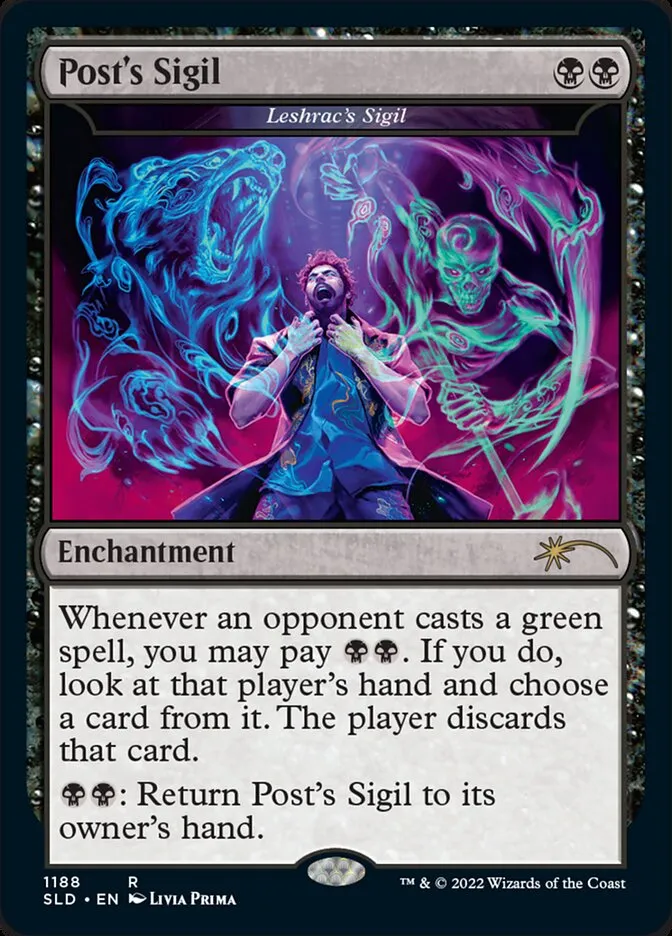 2019 Secret Lair Drop Leshrac's Sigil #1188 rare card image