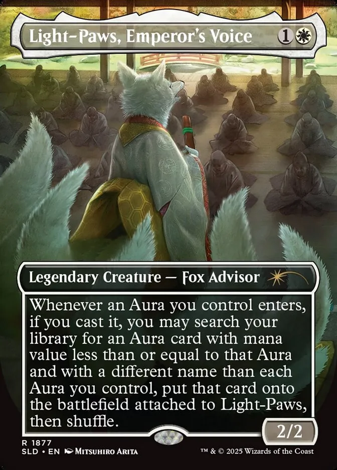 2019 Secret Lair Drop Light-Paws, Emperor's Voice [Rainbow Foil] rare #1877 rare card image