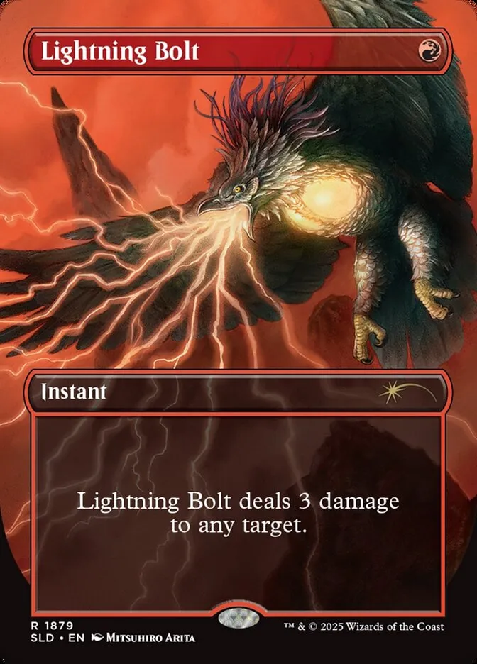 2019 Secret Lair Drop Lightning Bolt [Rainbow Foil] rare #1879 rare card image