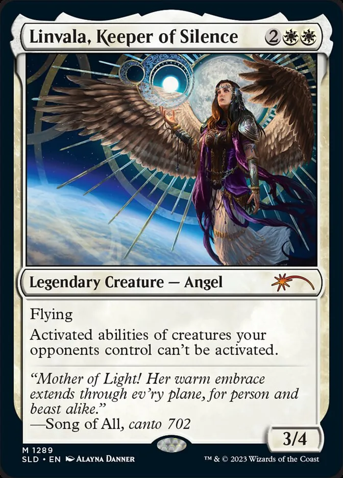 2019 Secret Lair Drop Linvala, Keeper of Silence #1289 mythic card image
