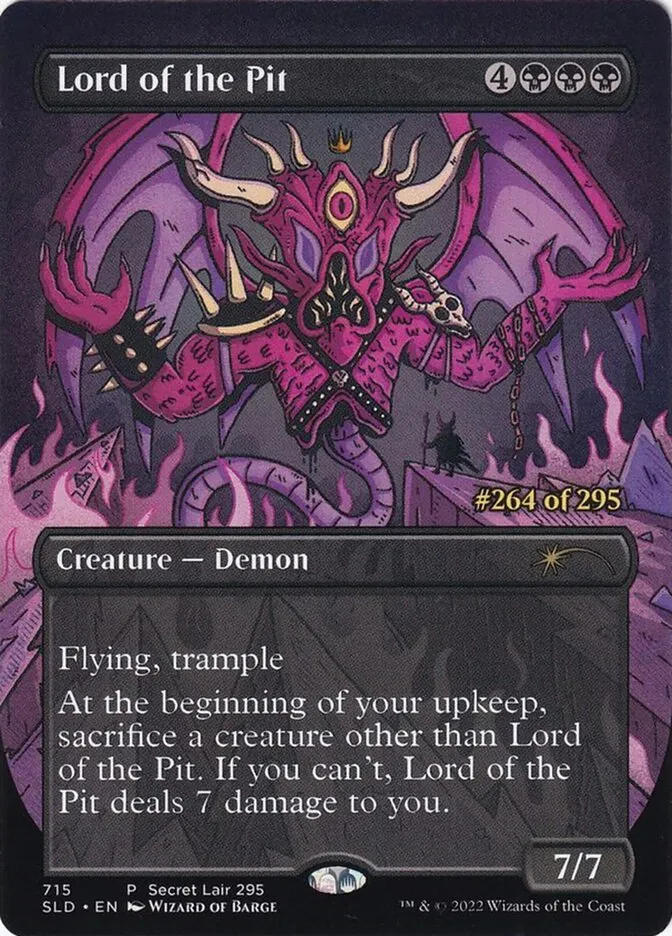2019 Secret Lair Drop Lord of the Pit [Serialized] rare #715 rare card image
