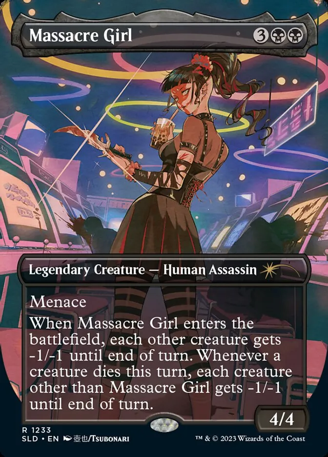 2019 Secret Lair Drop Massacre Girl #1233 rare card image