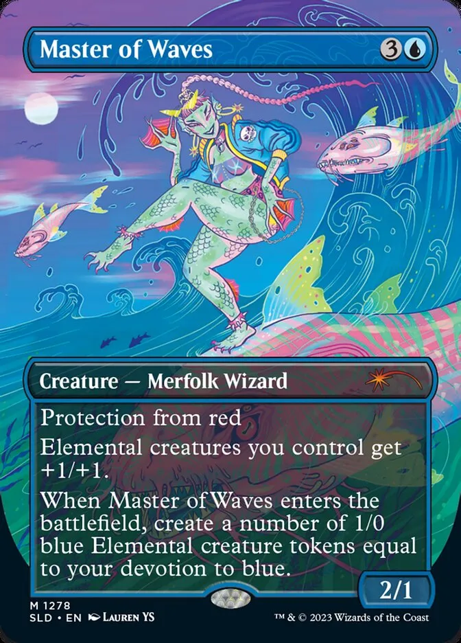 2019 Secret Lair Drop Master of Waves #1278 mythic card image