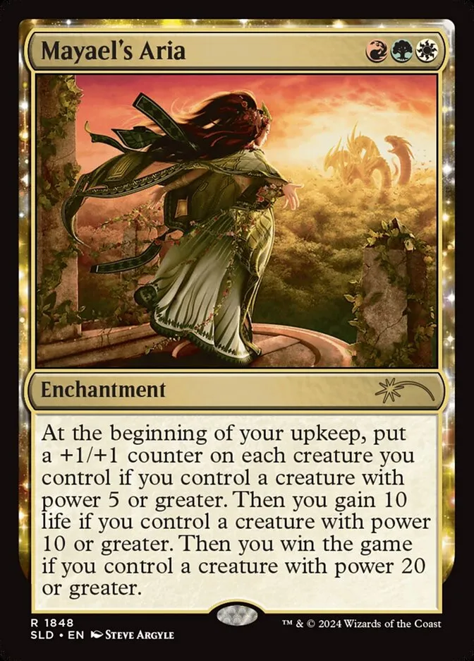2019 Secret Lair Drop Mayael's Aria #1848 rare card image