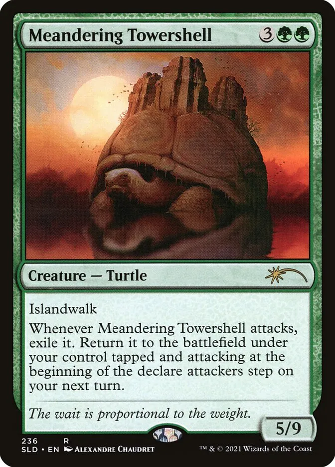 2019 Secret Lair Drop Meandering Towershell #236 rare card image