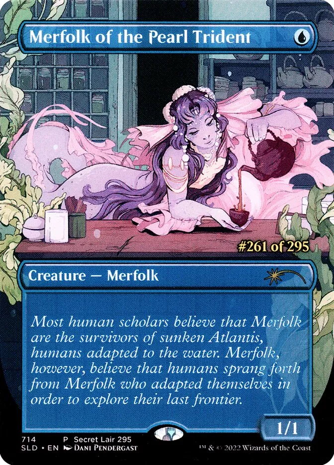 2019 Secret Lair Drop Merfolk of the Pearl Trident #714 rare card image