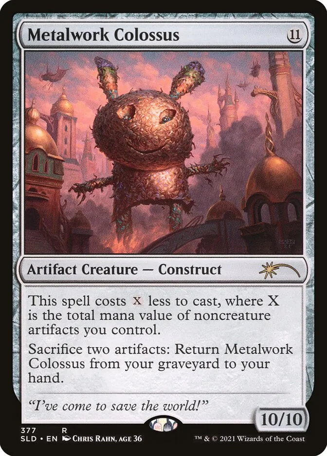 2019 Secret Lair Drop Metalwork Colossus #377 rare card image