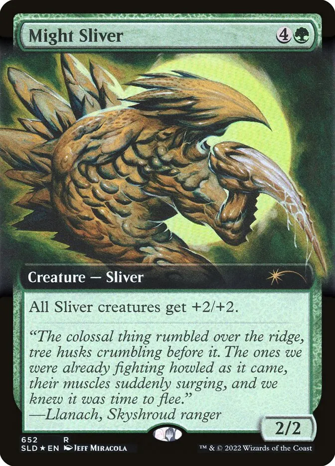 2019 Secret Lair Drop Might Sliver #652 rare card image