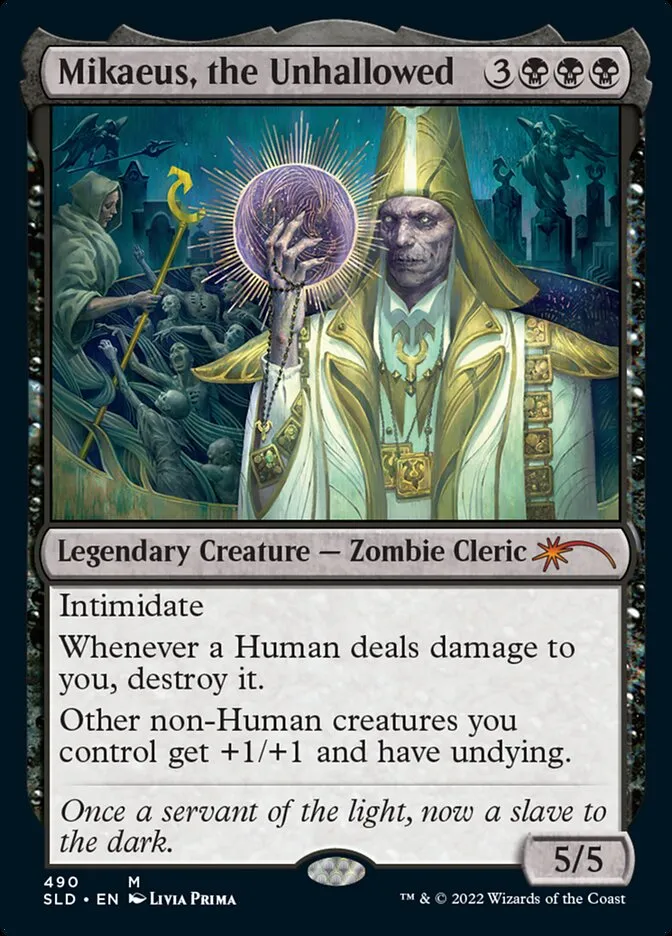 2019 Secret Lair Drop Mikaeus, the Unhallowed #490 mythic card image