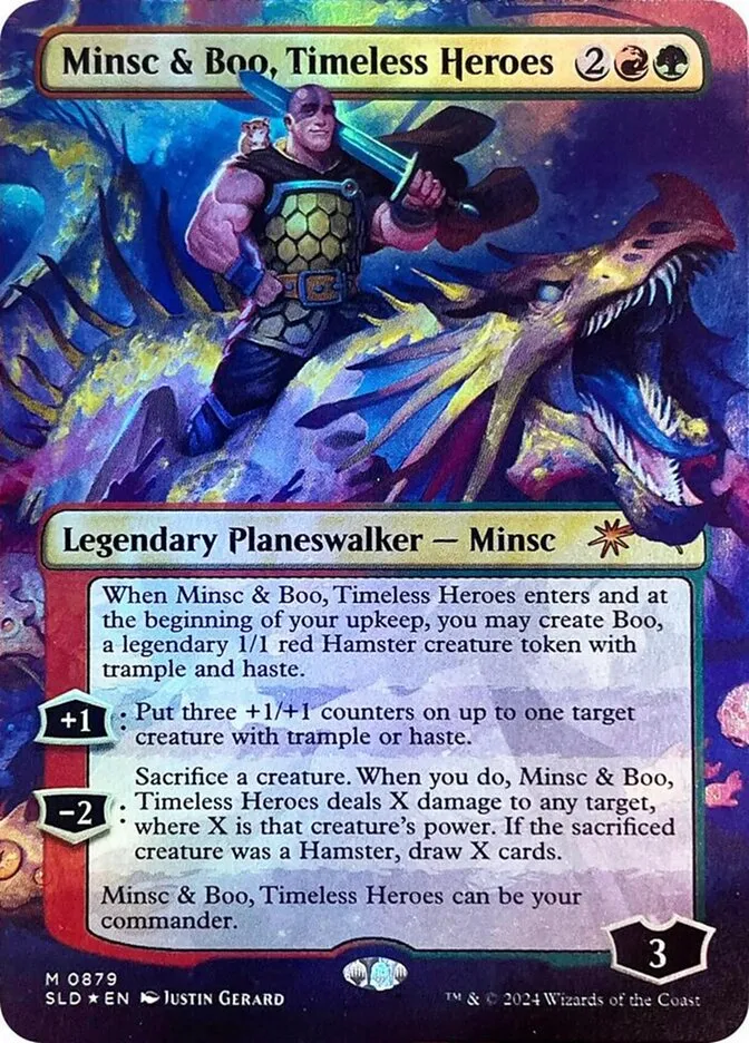 2019 Secret Lair Drop Minsc & Boo, Timeless Heroes #879 mythic card image