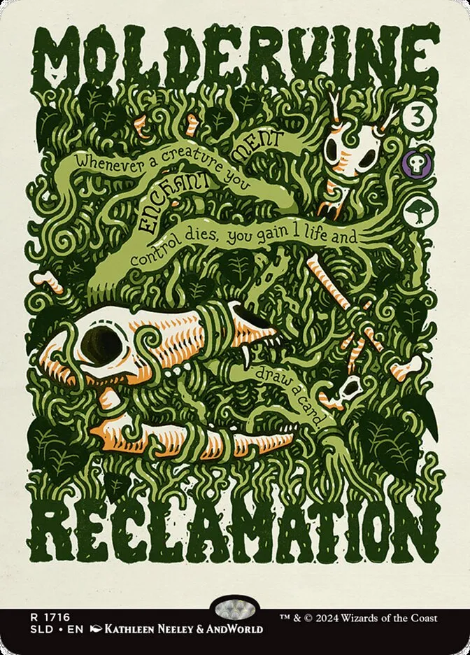 2019 Secret Lair Drop Moldervine Reclamation #1716 rare card image