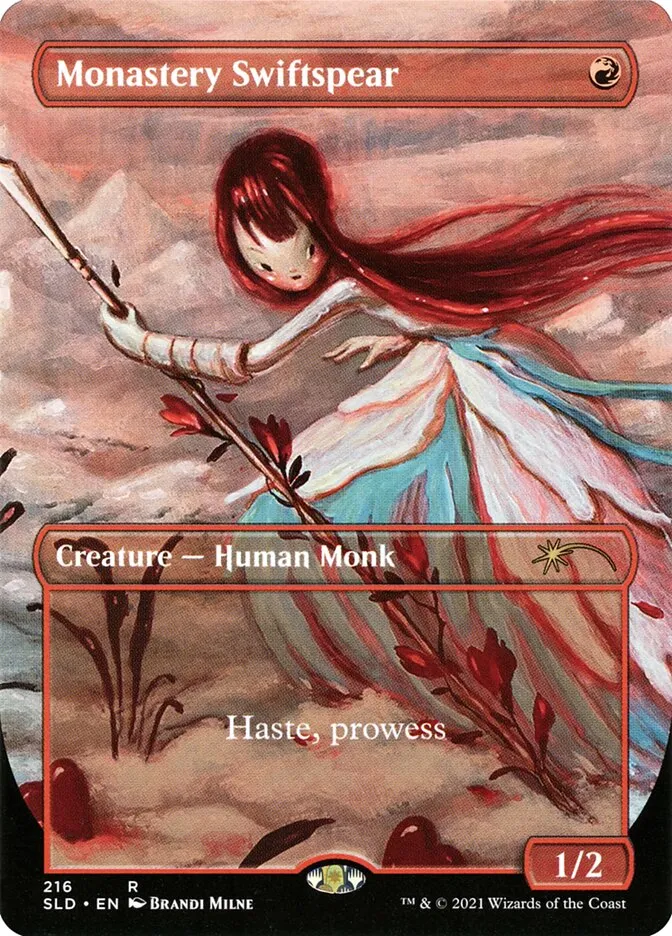 2019 Secret Lair Drop Monastery Swiftspear #216 rare card image