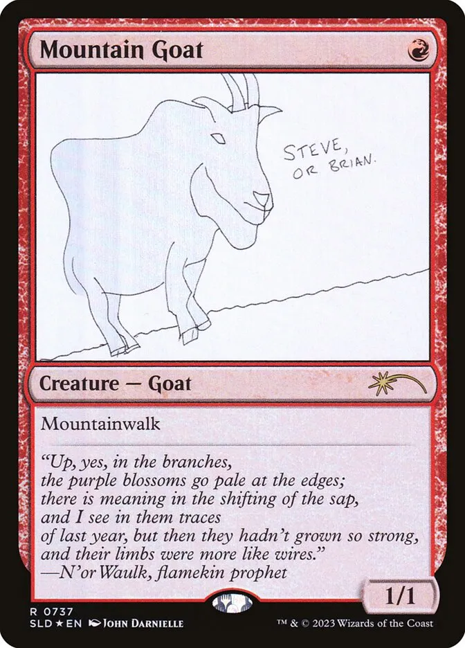 2019 Secret Lair Drop Mountain Goat #737 rare card image