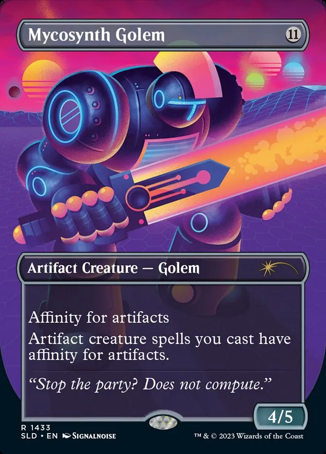 2019 Secret Lair Drop Mycosynth Golem #1433 rare card image
