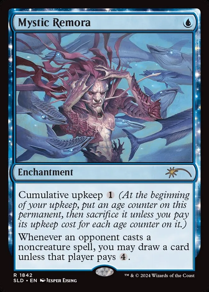 2019 Secret Lair Drop Mystic Remora #1842 rare card image