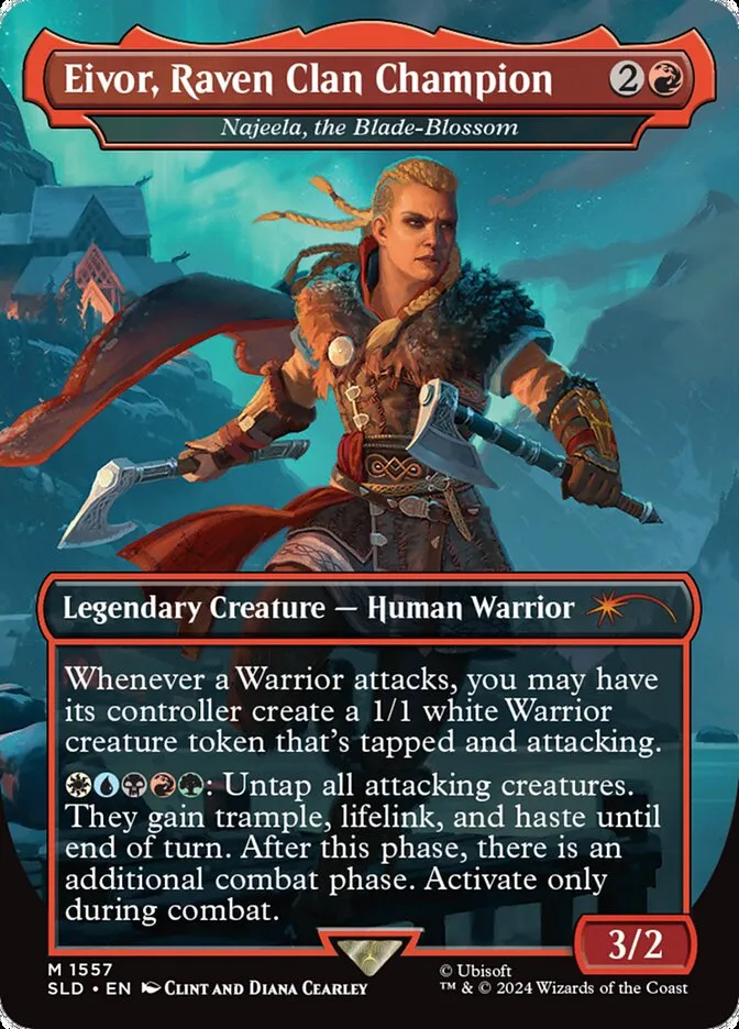 2019 Secret Lair Drop Najeela, the Blade-Blossom #1557 mythic card image