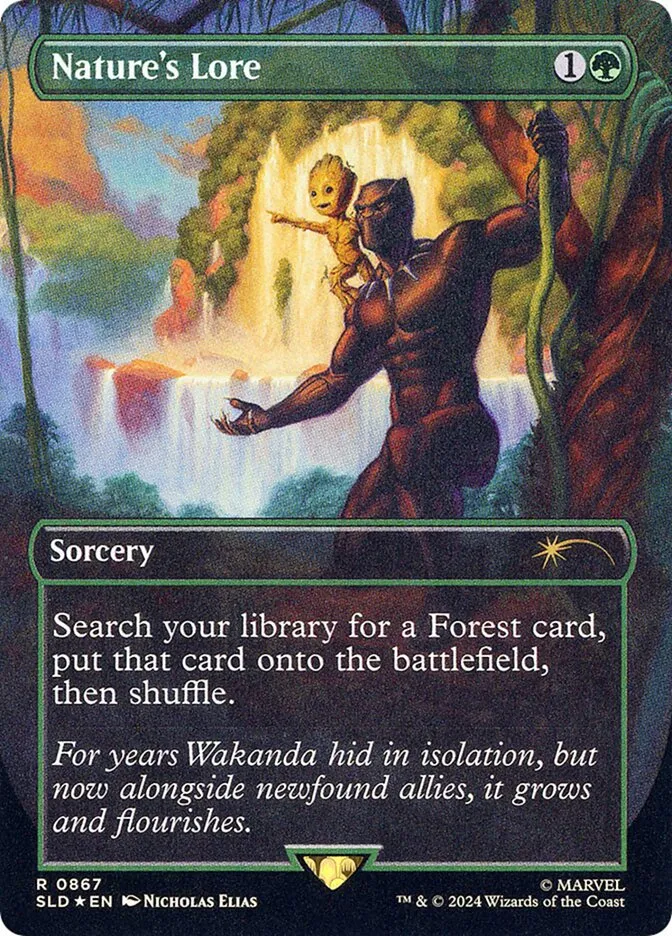 2019 Secret Lair Drop Nature's Lore [Foil] rare #867 rare card image