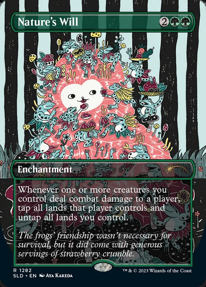 2019 Secret Lair Drop Nature's Will [Borderless Foil] rare #1282 rare card image