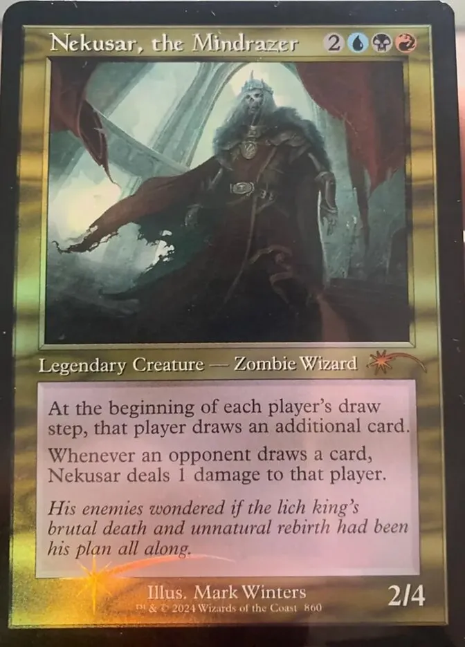 2019 Secret Lair Drop Nekusar, the Mindrazer #860 mythic card image
