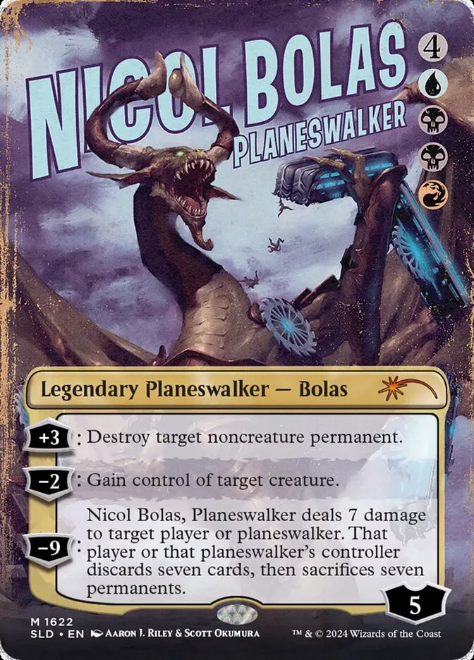 2019 Secret Lair Drop Nicol Bolas, Planeswalker #1622 mythic card image
