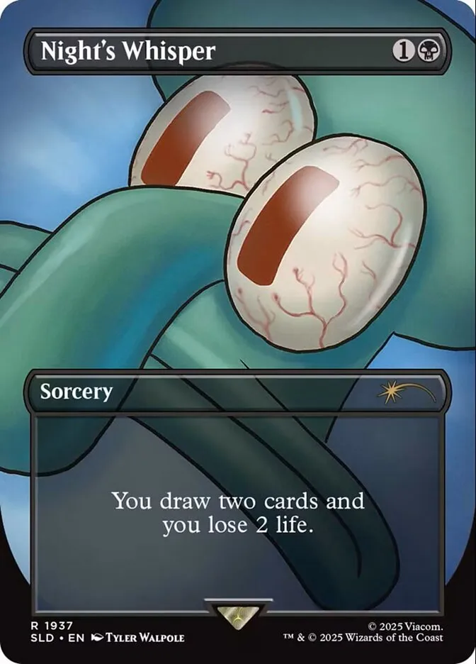 2019 Secret Lair Drop Night's Whisper #1937 rare card image