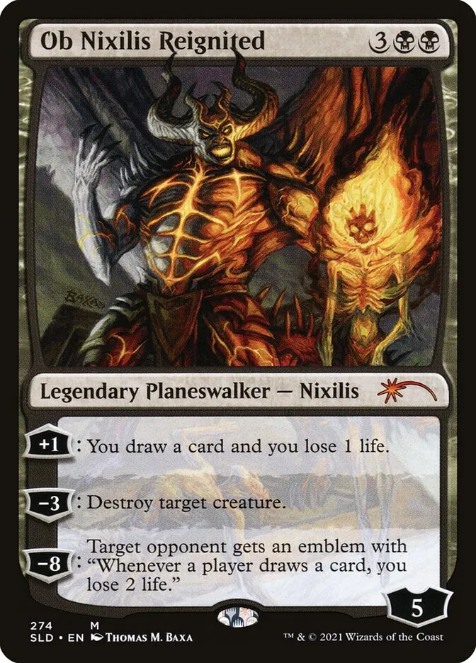 2019 Secret Lair Drop Ob Nixilis Reignited mythic #274 mythic card image