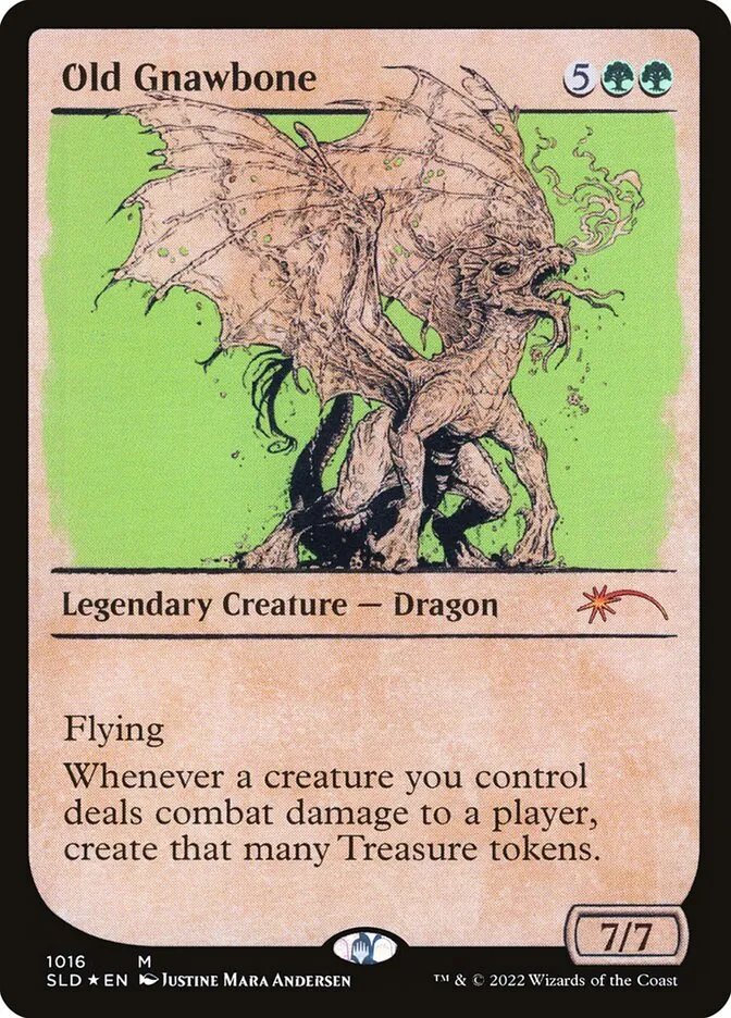 2019 Secret Lair Drop Old Gnawbone #1016 mythic card image