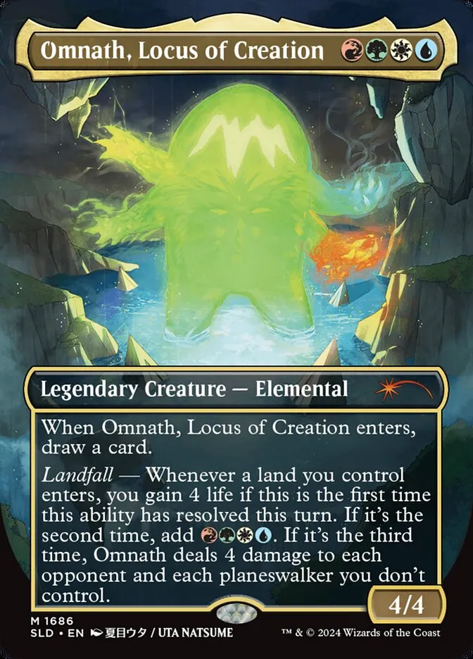 2019 Secret Lair Drop Omnath, Locus of Creation [Rainbow Foil] mythic #1686 mythic card image