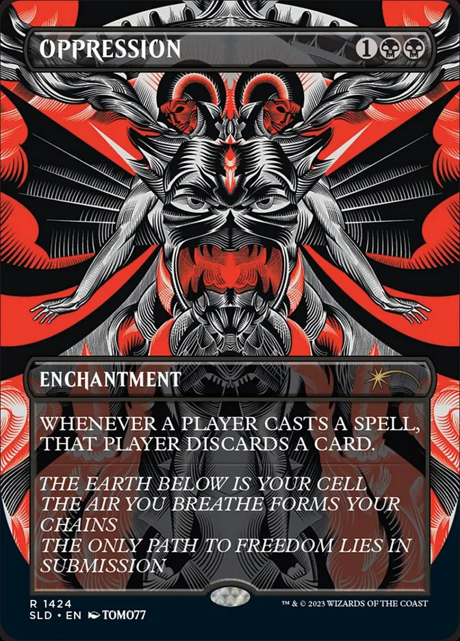 2019 Secret Lair Drop Oppression #1424 rare card image