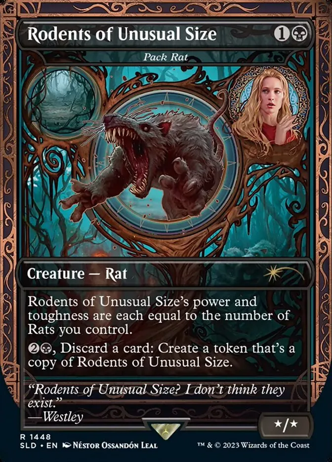 2019 Secret Lair Drop Pack Rat #1448 rare card image