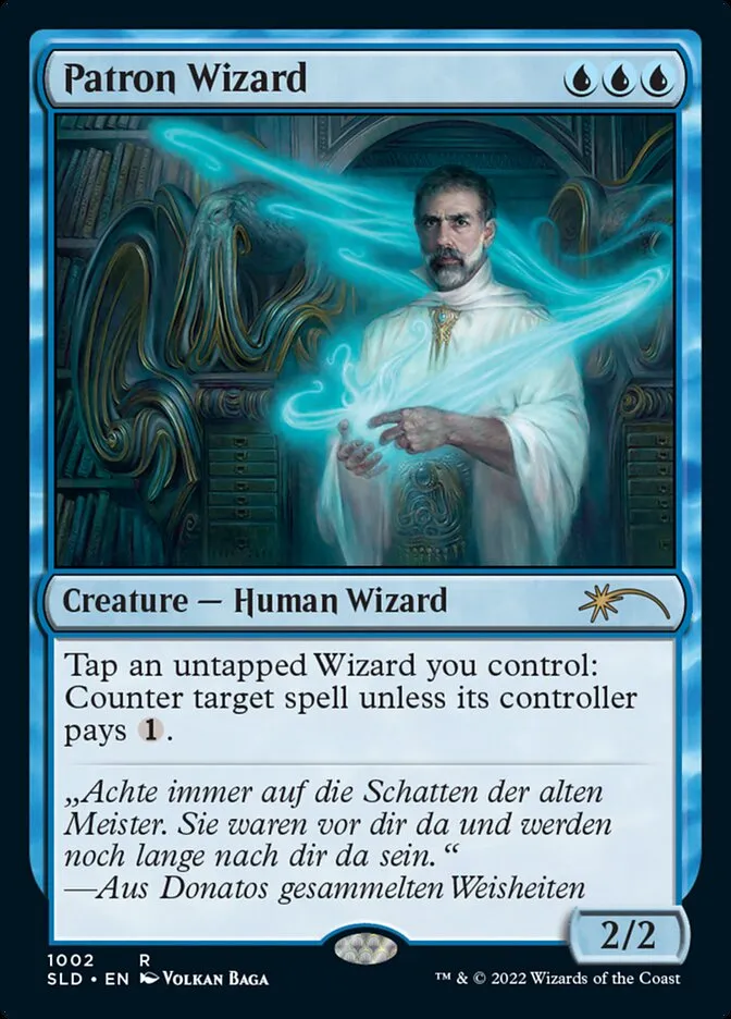 2019 Secret Lair Drop Patron Wizard rare #1002 rare card image