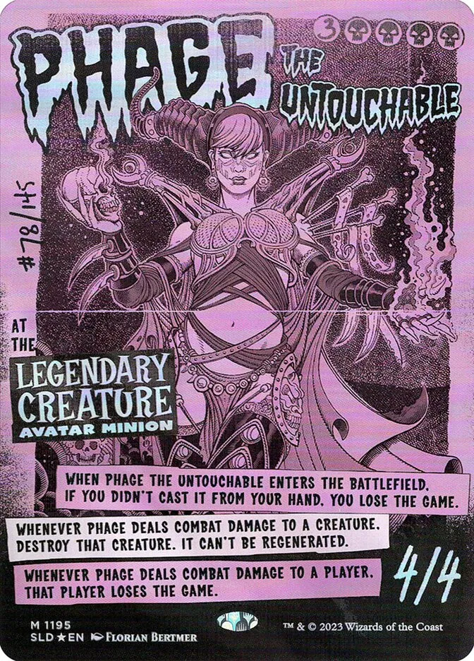 2019 Secret Lair Drop Phage the Untouchable #1195 mythic card image