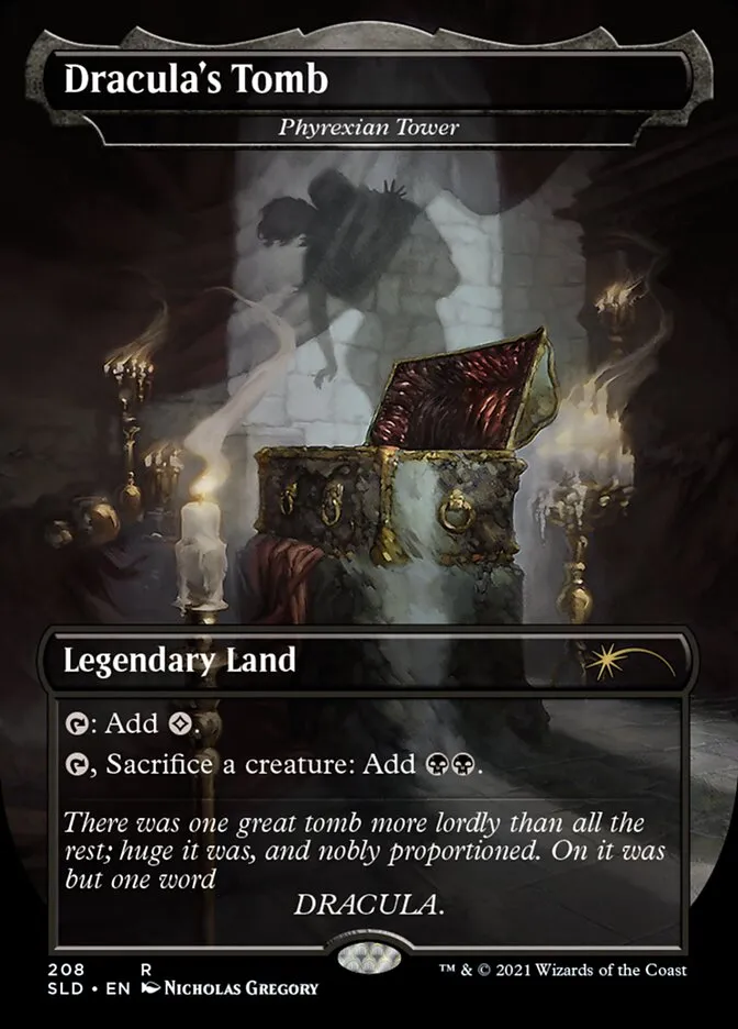 2019 Secret Lair Drop Phyrexian Tower #208 rare card image