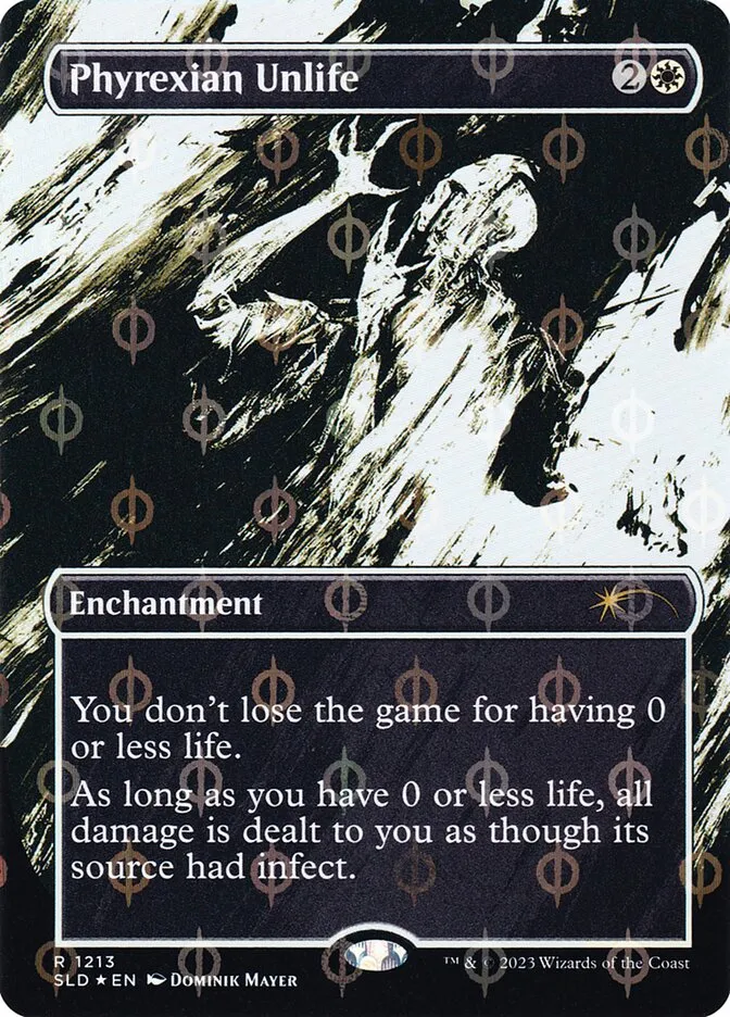 2019 Secret Lair Drop Phyrexian Unlife #1213 rare card image