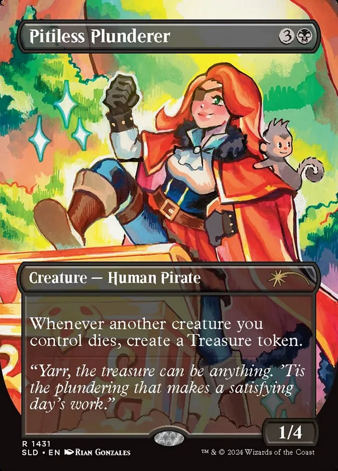 2019 Secret Lair Drop Pitiless Plunderer #1431 rare card image