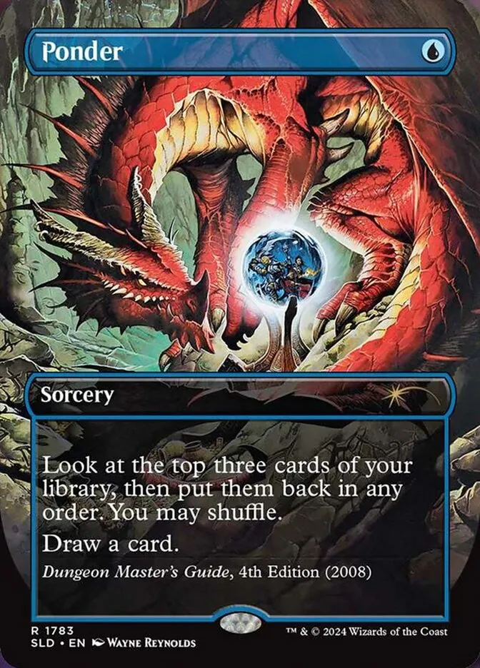 2019 Secret Lair Drop Ponder [Rainbow Foil] rare #1783 rare card image