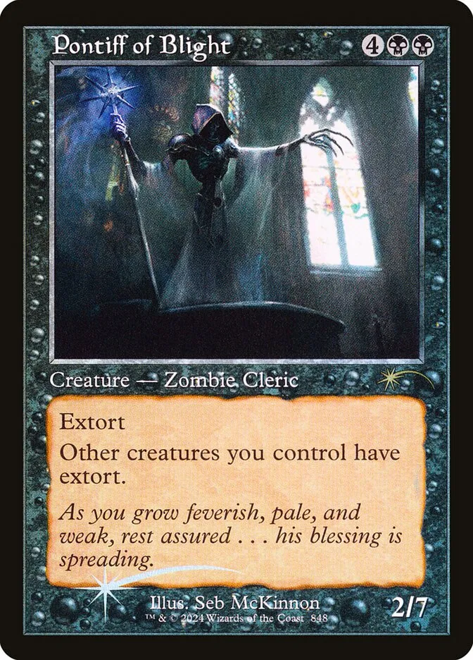 2019 Secret Lair Drop Pontiff of Blight #848 rare card image