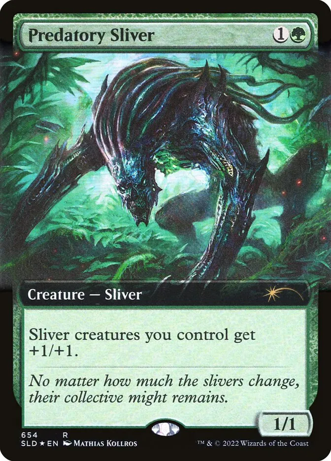 2019 Secret Lair Drop Predatory Sliver #654 rare card image